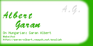 albert garan business card